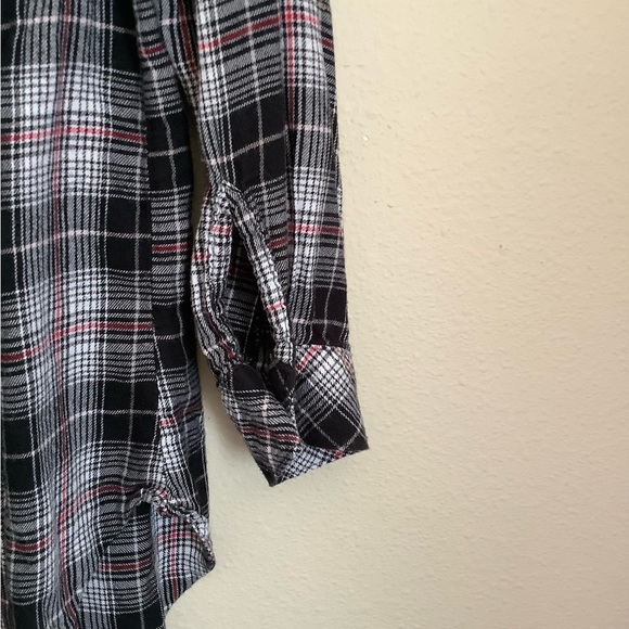Boston Traders black/red/white Plaid button up Shirt large - Picture 8 of 10